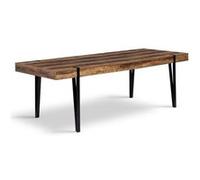 Table À Manger Extensible Rectangle Austria 10-12 Personnes Bois Pied Épingle Noir 200-240 Cm Bleu