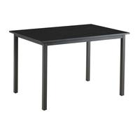 Table à manger extensible rectangulaire en MDF bois noir 120/160 cm - Oviala
