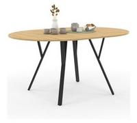 IDMarket - Table à Manger Extensible Ronde YSEULT 110-150 cm Bois et Noir