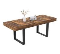 IDMarket – Table extensible Phoenix plateau Hawkins 6-10 pers. 160-200 cm bois foncé