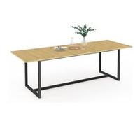 IDMarket - Table à Manger Extensible Rectangle Detroit 8-12 Personnes Design Industriel 200-250 cm