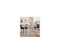 Table a manger extensible sans tiroir 8 personnes rectangulaire en MDF L 160 cm