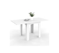 IDMarket Table à manger extensible Dona rectangle 4-8 personnes blanche 80-160 cm