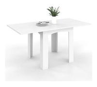 IDMarket Table à manger extensible Dona rectangle 4-8 personnes blanche 80-160 cm