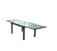 Table a manger extensible sans tiroir CONCEPT USINE 12 personnes en metal 135 x 76 cm gris G