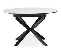 Table a manger extensible sans tiroir en.casa 6 personnes en ceramique 120 x 120 cm Blanc G