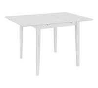 Table a manger extensible sans tiroir rectangulaire en Bois massif L 80 cm blanc G