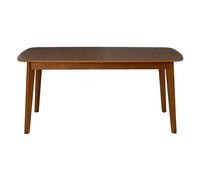 Table à manger extensible scandinave rallonges intégrées en bois foncé noyer L168-228 cm LEENA