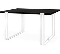 Table à Manger Extensible - Table Style Loft En Métal - Table Style Industriel Pour Le Salon - Gain De Place - 120 / 220 Cm - Noir - 120 X 80 Cm