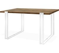 Table à Manger Extensible - Table Style Loft En Métal - Table Style Industriel Pour Le Salon - Gain De Place - 120 / 220 Cm - Chêne Lefkas - 120 X 80