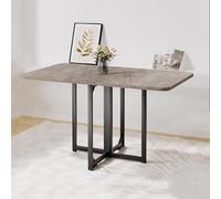 Table à Manger, Extension De Abattant Pliable Polyvalente, Cuisine Peu Encombrante, Table De Salle à Manger avec Pieds Réglables Et Dispositif Anti-retournement, Dépl, Grå, 120x80x75cm