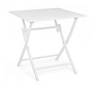 Table extérieure Table pliante carré Elin 70 x 70 blanche