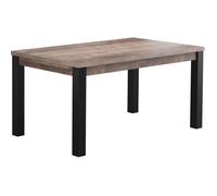 Table à manger en bois et pieds en acier noir Adeline L 160 cm