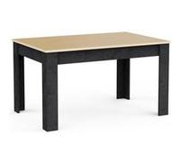 Table a manger fixe - KENT - Chene de fil / Sidewalk - Rectangulaire - 4 / 6 personnes - 140 x 90 x 77 cm -