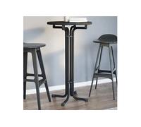 Table a manger fixe sans tiroir 2 personnes carre en Bois L 60 cm noir