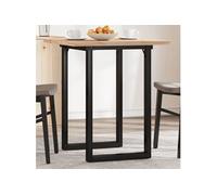 Vidaxl Table À Manger Cadre En O 70x70x75,5cm Bois De Pin Massif Acier Multicolore