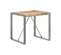 Vidaxl Table De Salle À Manger 80x80x75 Cm Bois De Manguier Brut Marron