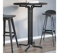 Table a manger fixe sans tiroir 2 personnes carre en Bois L 80 cm noir G