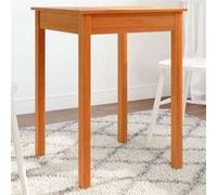 Vidaxl Table À Manger Cire Marron 55x55x75 Cm Bois Massif De Pin Marron