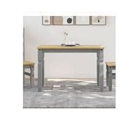 vidaXL Table à Manger Corona Gris 112x60x75 cm Bois Massif de pin