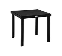 Table a manger fixe sans tiroir 4 personnes carre en Aluminium L 78 cm
