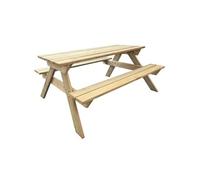 Table a manger fixe sans tiroir 4 personnes en bois 150 x 135 cm