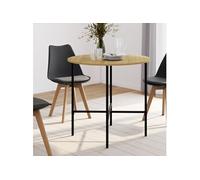 IDMarket Table à manger ronde Detroit – 4 personnes, design industriel, 80 cm