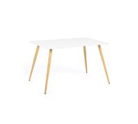 Table à manger rectangle fixe - IDMARKET - SARA - Blanc - 6 personnes - 120 cm