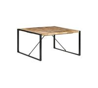 vidaXL Table de salle à manger 140x140x75 cm Bois de manguier brut