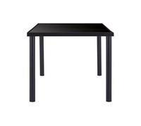 vidaXL Table de Salle à Manger Table à Dîner Table de Cuisine Table de Repas Meuble à Manger Maison Intérieur Noir 180x90x75 cm Verre Trempé