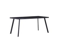 Vidaxl Table De Salle À Manger Noir 180x90x75 Cm Verre Trempé Noir