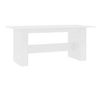 vidaXL Table à manger – Moderne, Blanc, Bois d’ingénierie