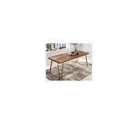 Table a manger fixe sans tiroir 8 personnes rectangulaire en Bois massif 200 x 80 x 76 cm