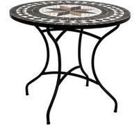 Table a manger fixe sans tiroir ATMOSPHERA 4 personnes en metal 90 x 90 cm Noir G