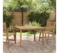 Vidaxl Table À Dîner De Jardin 110x110x77 Cm Bois De Teck Solide