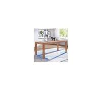 WOHNLING table à manger en bois massif acacia 120cm table à manger table en bois design Cuisine style campagnard de table brun foncé