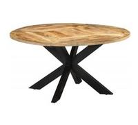 vidaXL Table à dîner 351710 – Table à manger moderne en bois avec cadre en métal