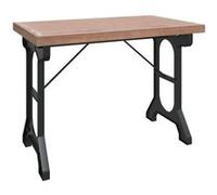 Vidaxl Table À Dîner 110x65x82 Cm Bois De Sapin Massif Et Fer Multicolore