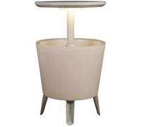 Cool bar lumineux Glacière lumineuse LED, avec table rétractable, 57x 50 x 50 cm, blanc (231366)