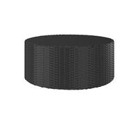 Table à Thé Noir 68x68x30 cm Résine Tressée Jardin Terrasse Extérieur vidaXL