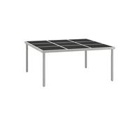 Vidaxl Table De Salle À Manger De Jardin 170x170x74,5cm Verre Et Acier Noir