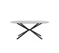 Concept Usine Table à manger Karvia 6 personnes gris et noir 180 cm
