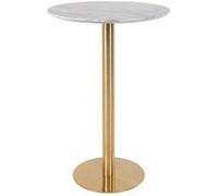 Table a manger fixe sans tiroir en.casa en marbre 105 x 70 cm blanc G