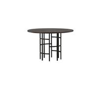 Table a manger fixe sans tiroir en.casa en mdf 115 x 115 cm Marron G
