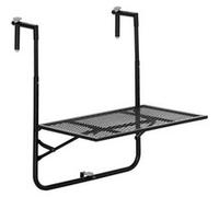 Outsunny Table de Balcon Suspendue en métal Pliable et Hauteur réglable dim. 60L x 60P x 57-72H cm - Noir