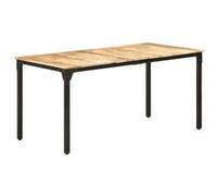 vidaXL Table de salle à manger 160x80x76 cm bois de manguier brut