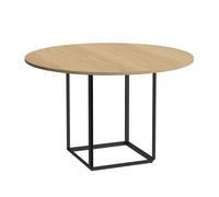 Table à manger Florence Ø120cm black powdercoated steel frame