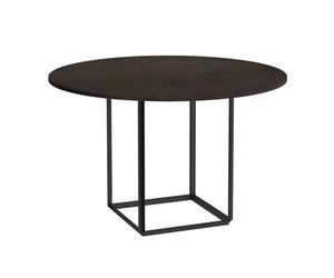 Table à manger Florence Ø120cm black powdercoated steel frame