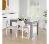 Table à manger gris béton 140 x 74,5 x 76 cm, matériau en bois robuste, idéale pour salle à manger, cuisine moderne, grand appartement, meubles élégants