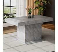 Table à manger gris laqué extensible automatique | Rangement intégré 140/180x80x76cm